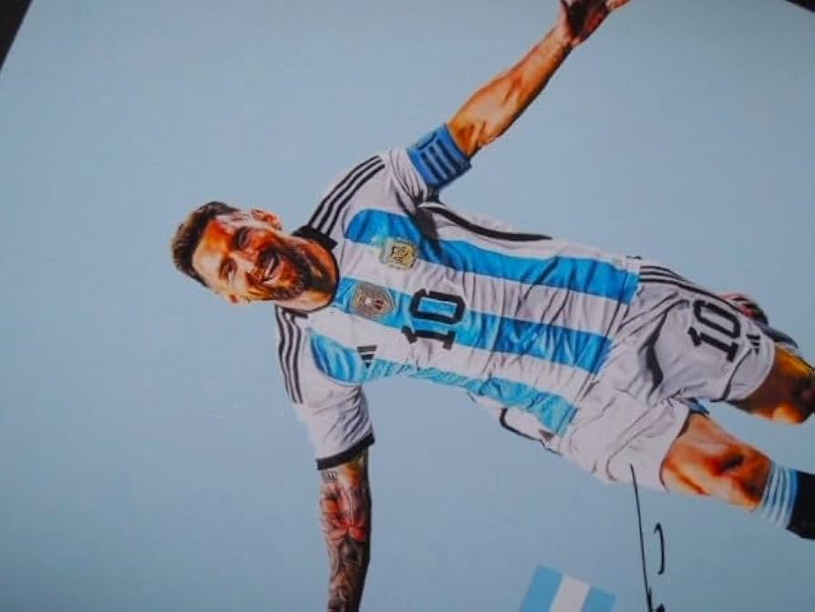Amazon.co.jp: A4 額付き ポスター メッシ Messi アルゼンチン
